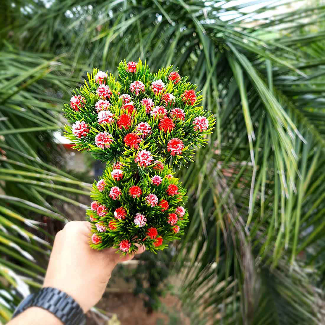 Artificial Plant with Pot- Apkamart #color_Dark Pink