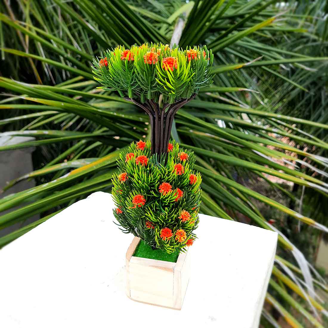 Artificial Plant with Pot- Apkamart #color_Dark Pink