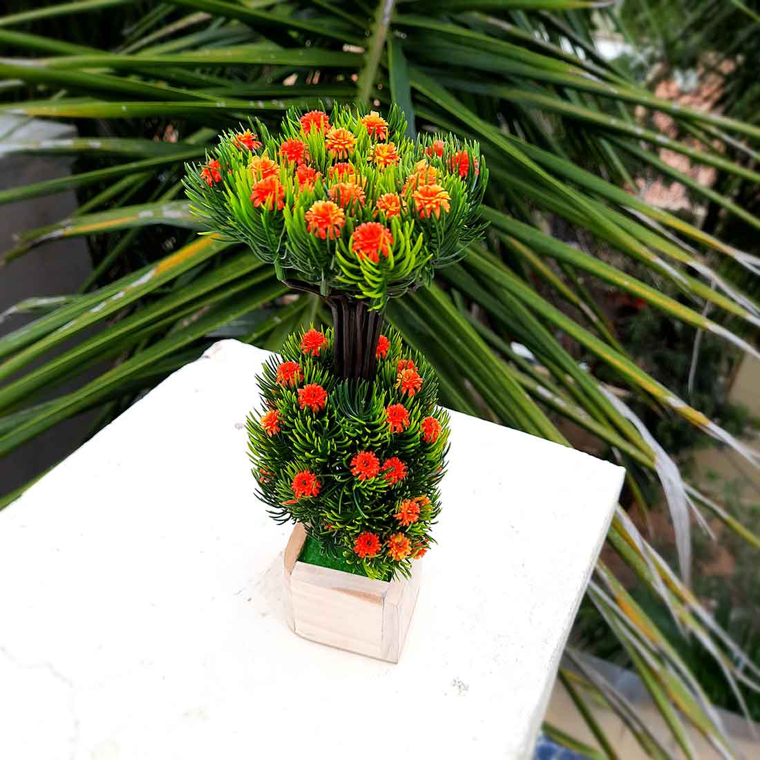 Artificial Plant with Pot- Apkamart #color_Orange
