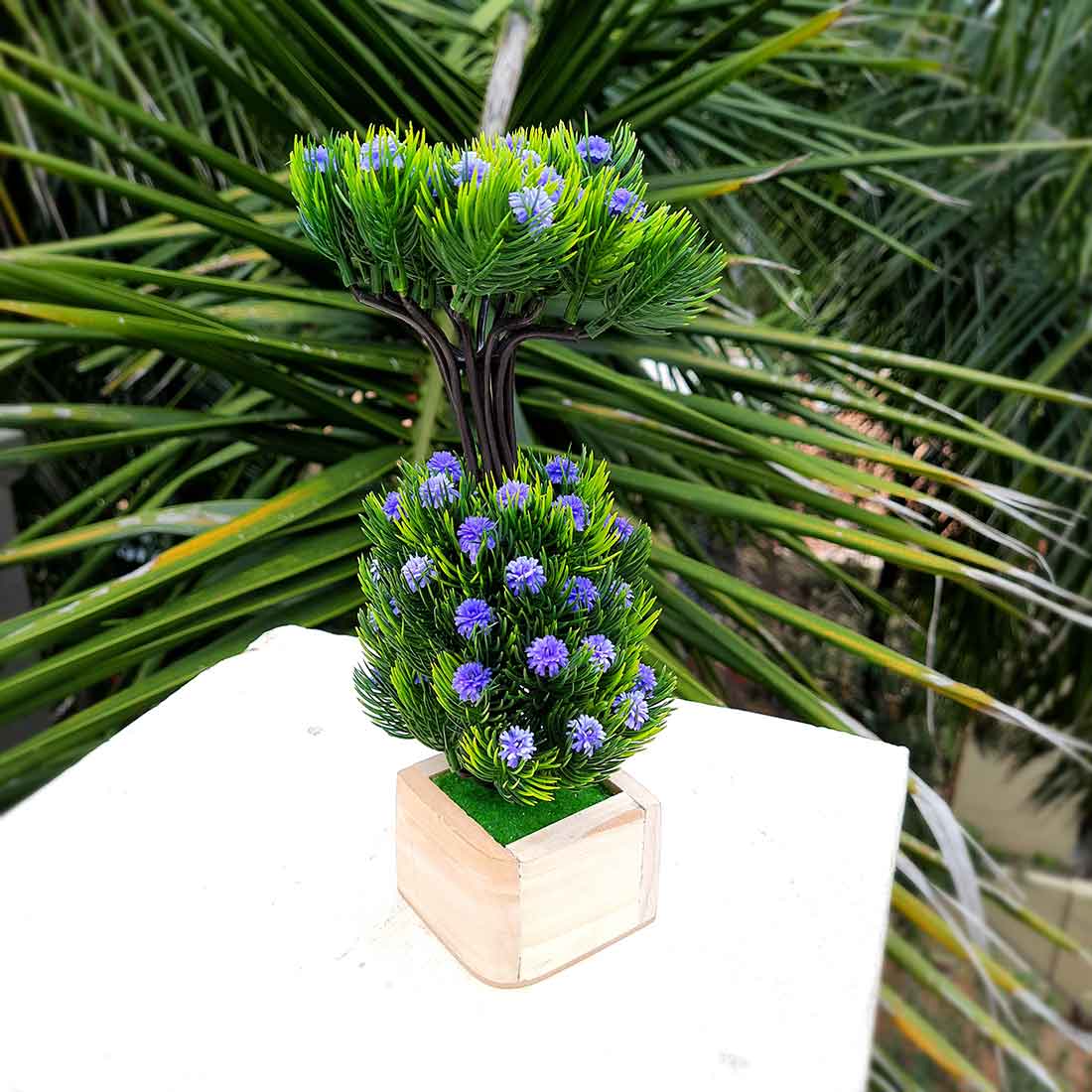 Artificial Plant with Pot- Apkamart #color_Purple