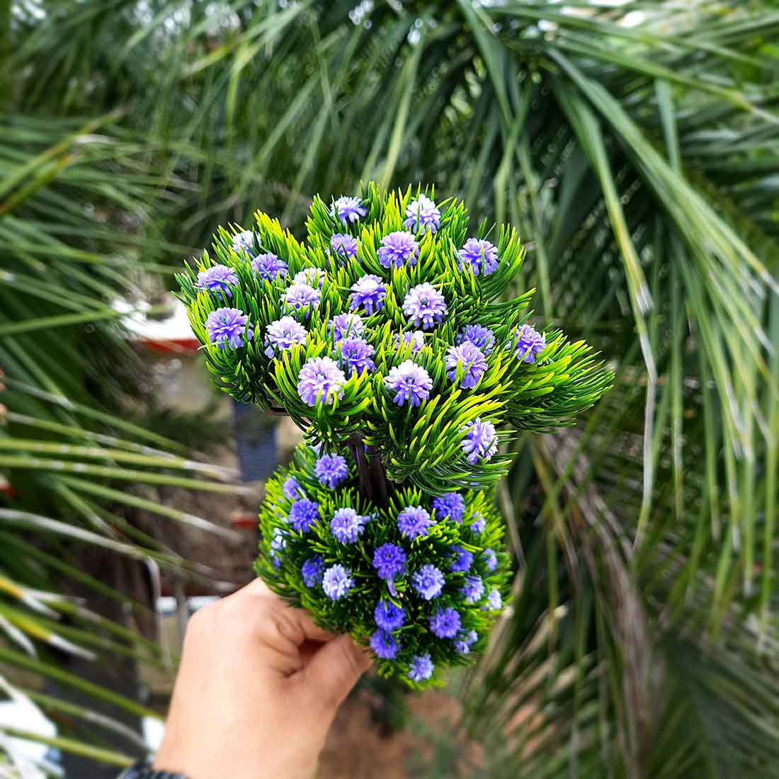 Artificial Plant with Pot- Apkamart #color_Purple