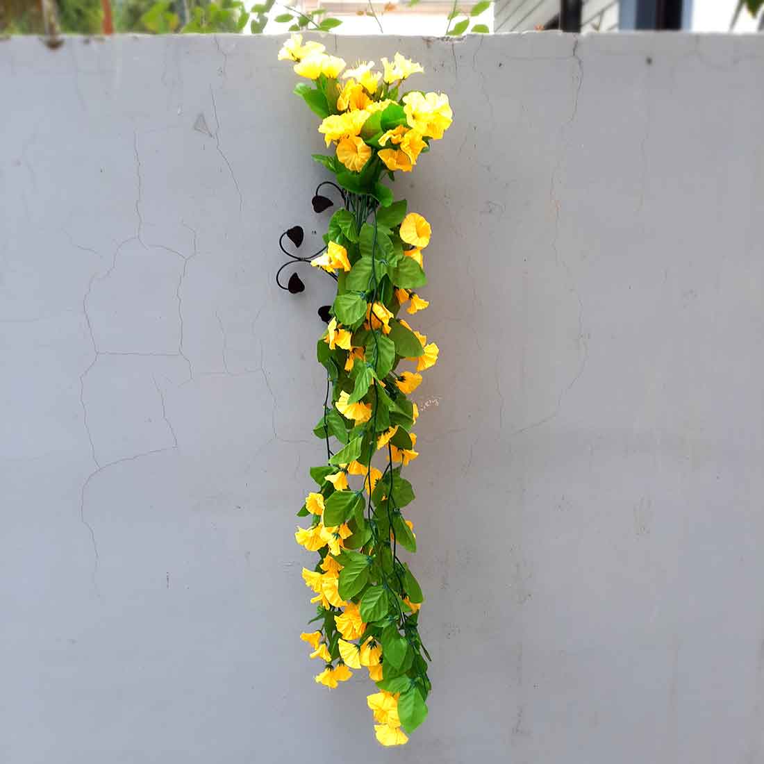 Artificial Wall Hanging Plants- Apkamart #color_Yellow