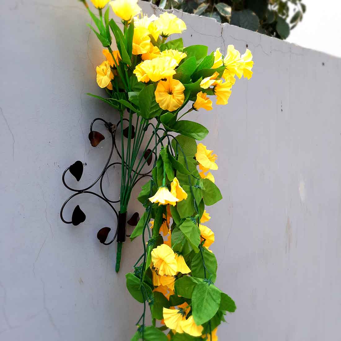 Artificial Wall Hanging Plants- Apkamart #color_Yellow