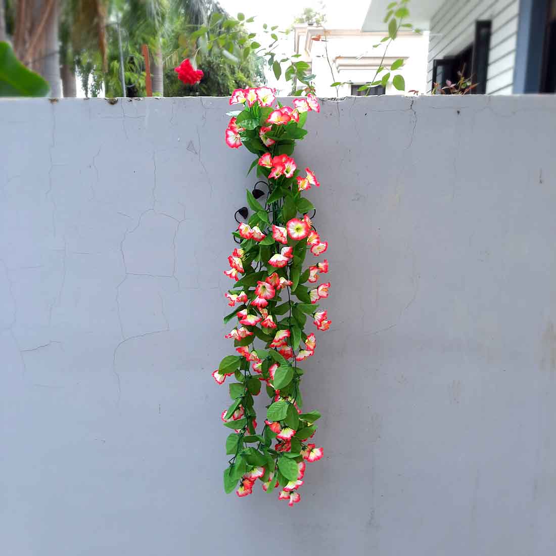 Artificial Wall Hanging Plants- Apkamart #color_Pink