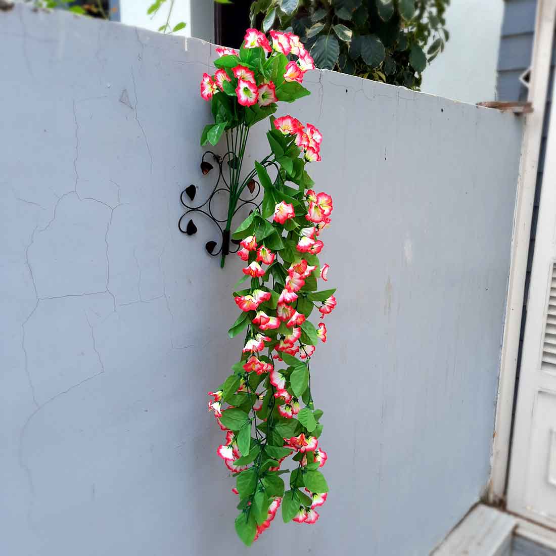 Artificial Wall Hanging Plants- Apkamart #color_Pink