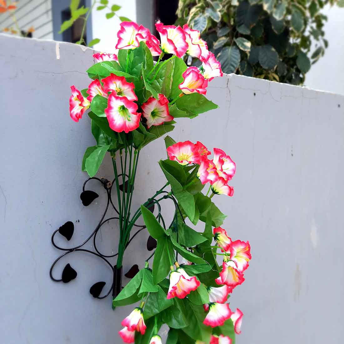 Artificial Wall Hanging Plants- Apkamart #color_Pink