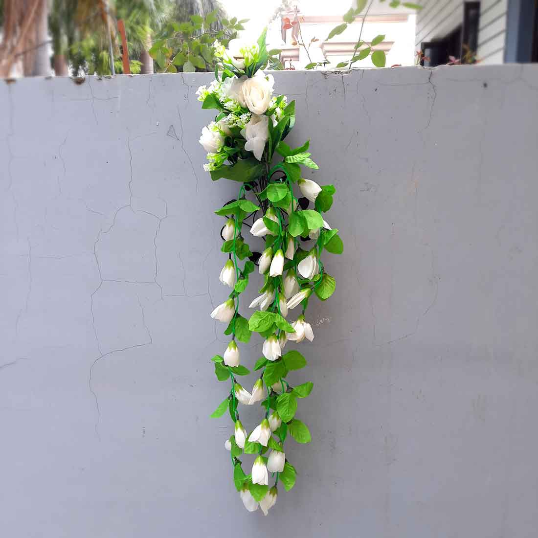 Artificial Wall Hanging Plants- Apkamart #color_White