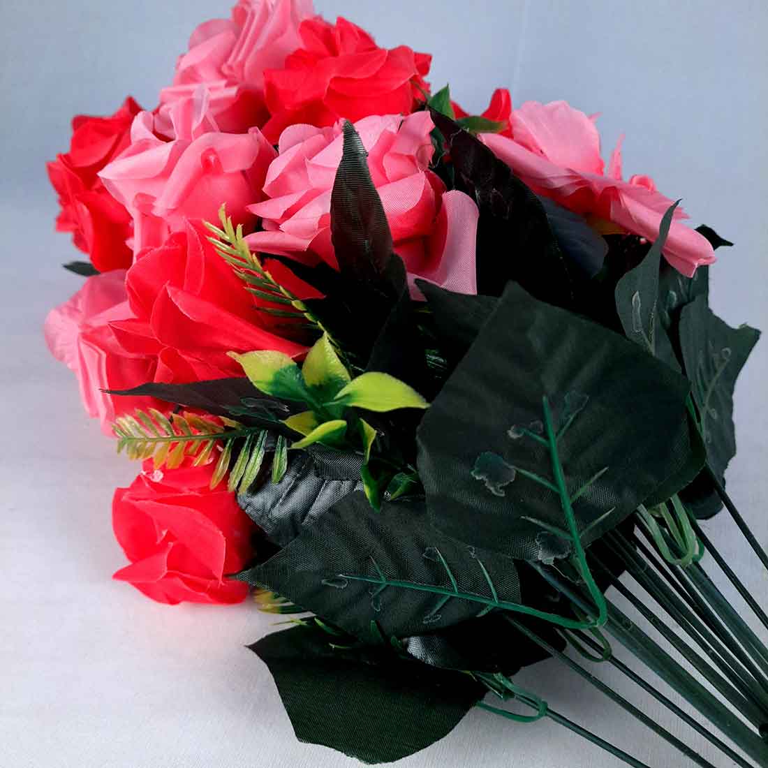 Artificial Flowers Bunch- Apkamart #color_Red & Pink