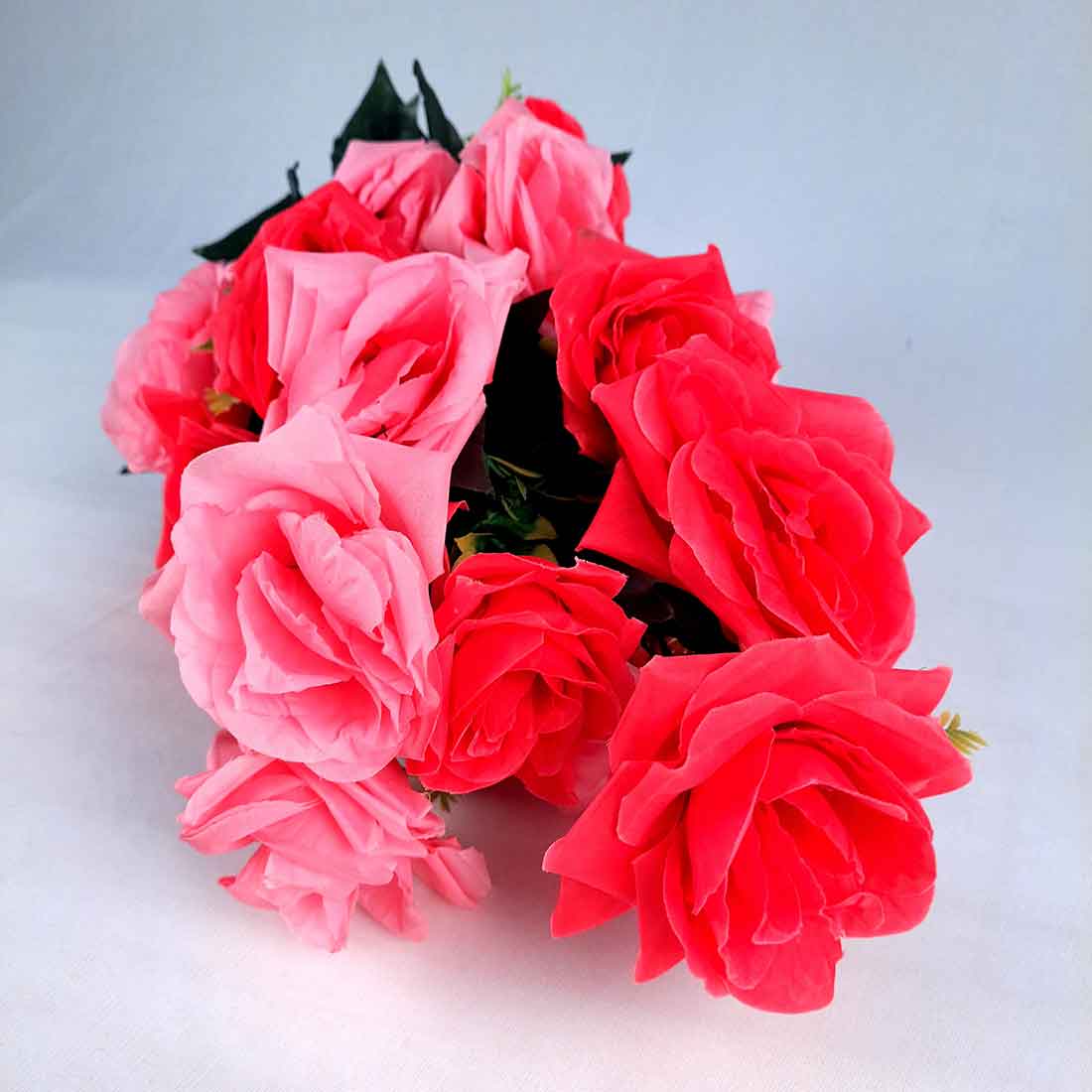 Artificial Flowers Bunch- Apkamart #color_Red & Pink