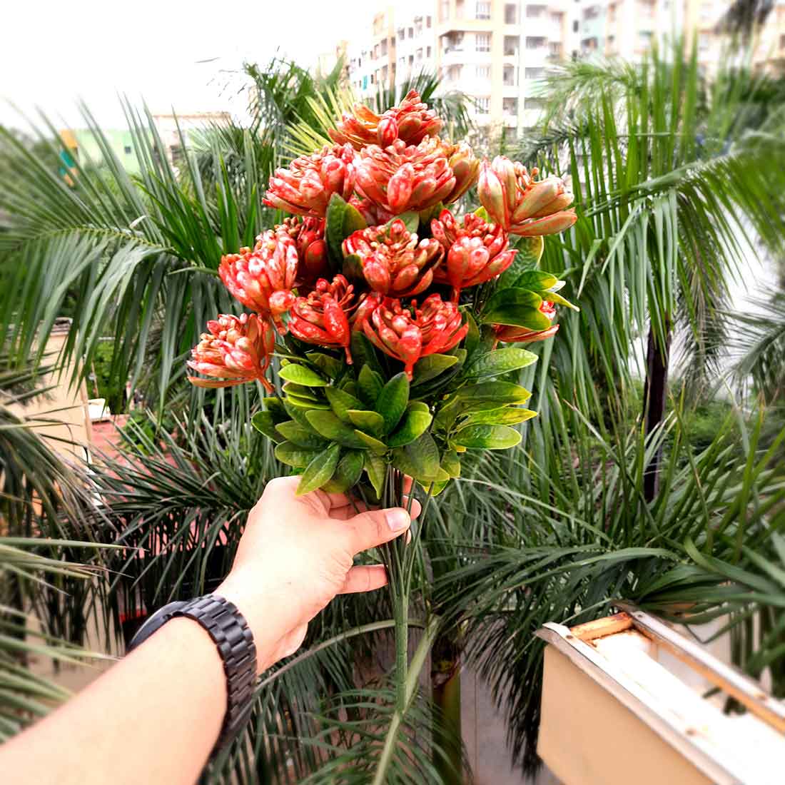 Artificial Flowers Bunch- Apkamart #color_Pink