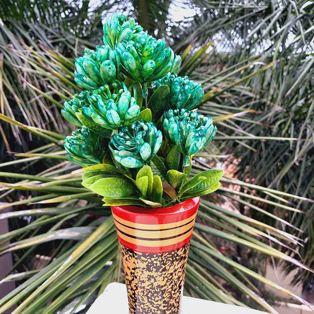 Artificial Flowers Bunch- Apkamart #color_Green