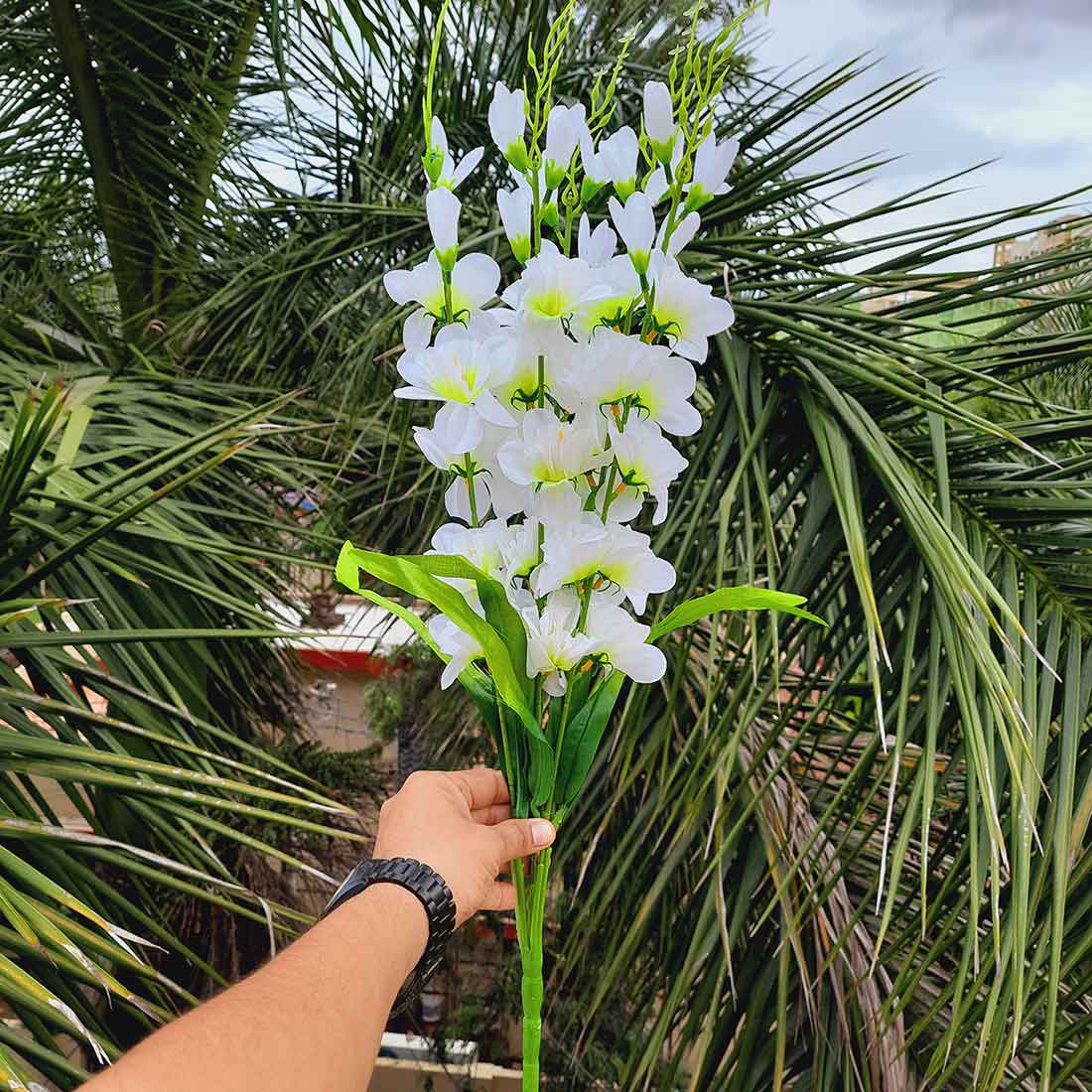 Artificial Flower Bouquet- Apkamart #color_White
