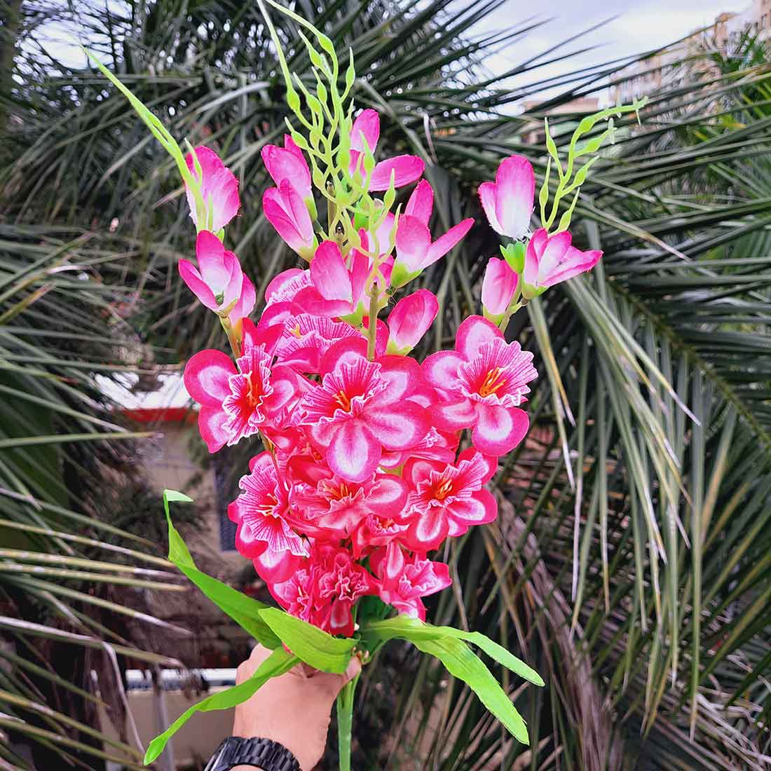 Artificial Flower Bouquet- Apkamart #color_Pink