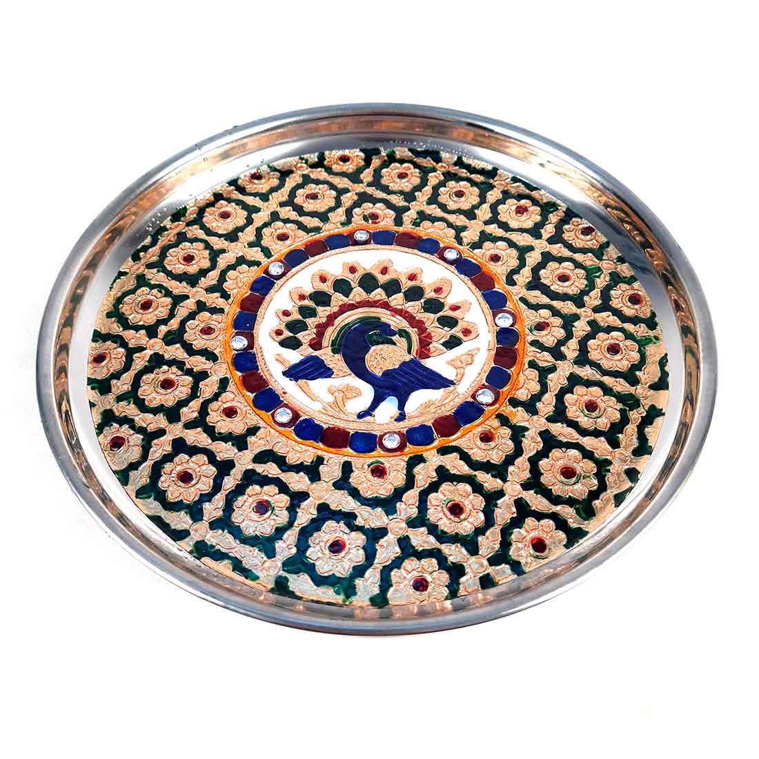 Decorative Plates for Rakhi - Apkamart #color_Green