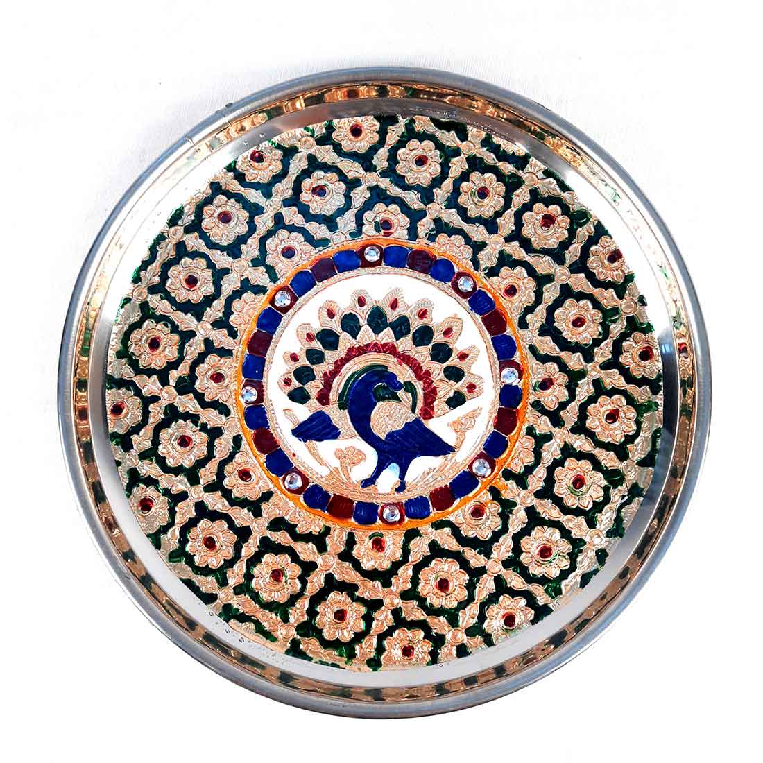 Decorative Plates for Rakhi - Apkamart #color_Green
