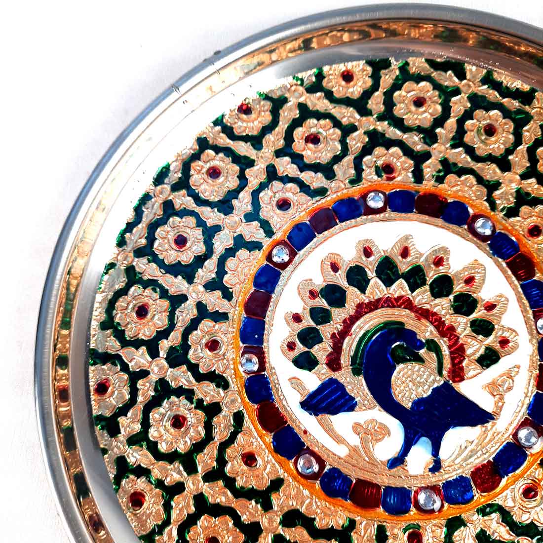 Decorative Plates for Rakhi - Apkamart #color_Green