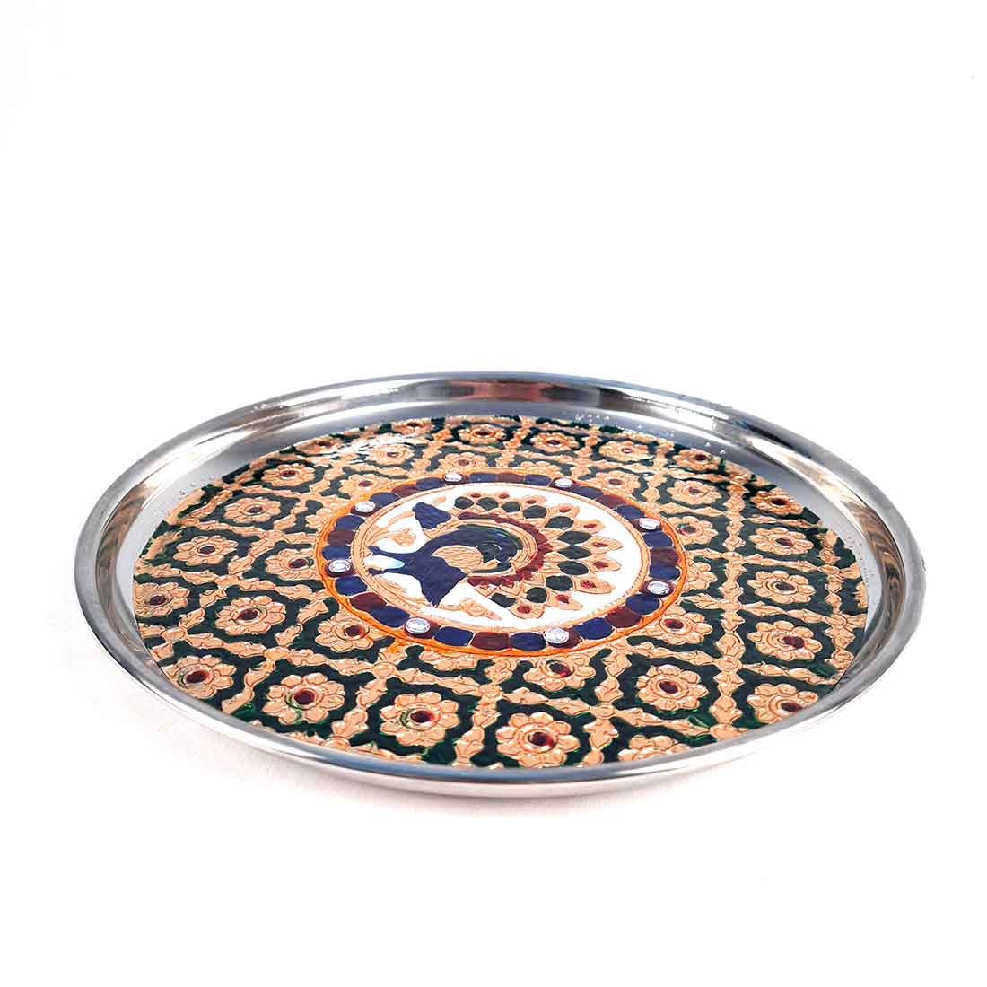 Decorative Plates for Rakhi - Apkamart #color_Green