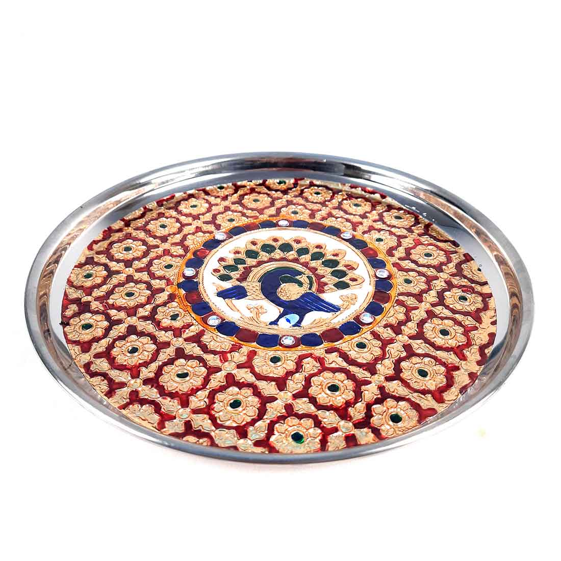 Decorative Plates for Rakhi - Apkamart #color_Red