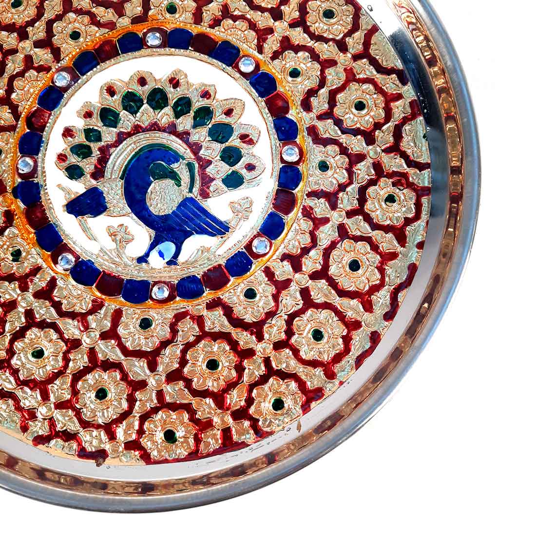 Decorative Plates for Rakhi - Apkamart #color_Red