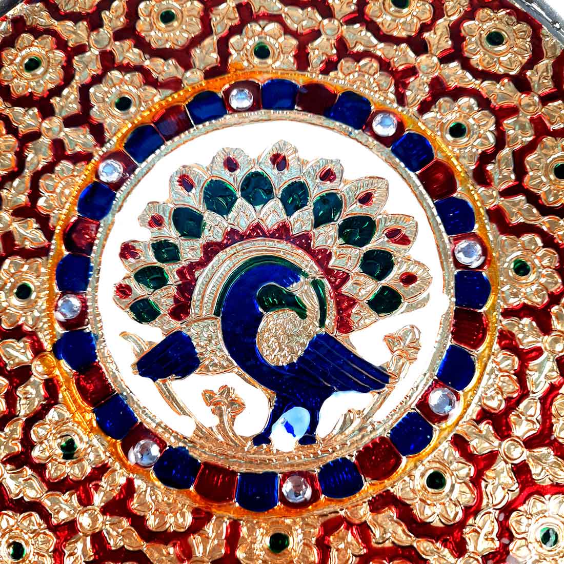 Decorative Plates for Rakhi - Apkamart #color_Red