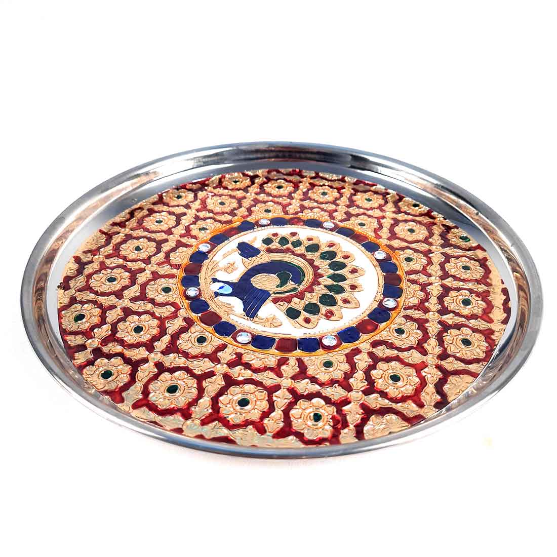 Decorative Plates for Rakhi - Apkamart #color_Red