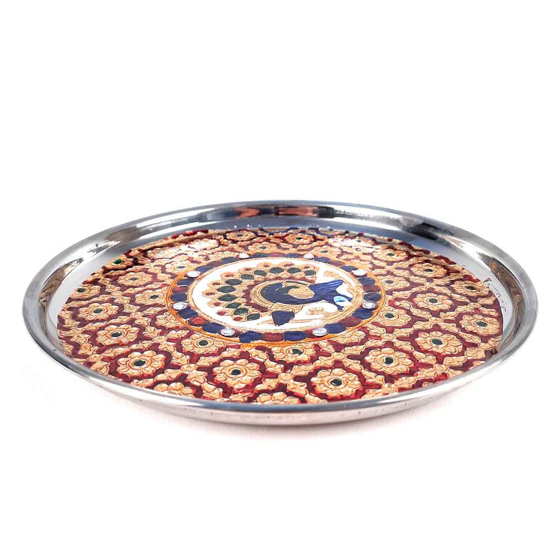 Decorative Plates for Rakhi - Apkamart #color_Red