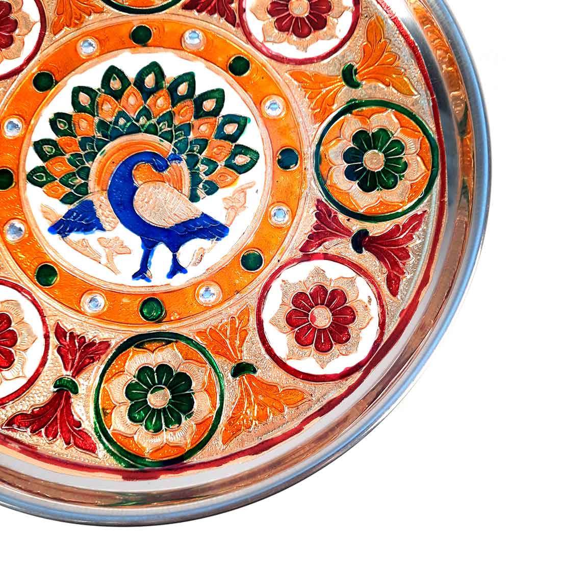 Pooja Plate - For Pooja, Weddings & Festivals - 9 Inch - ApkaMart
