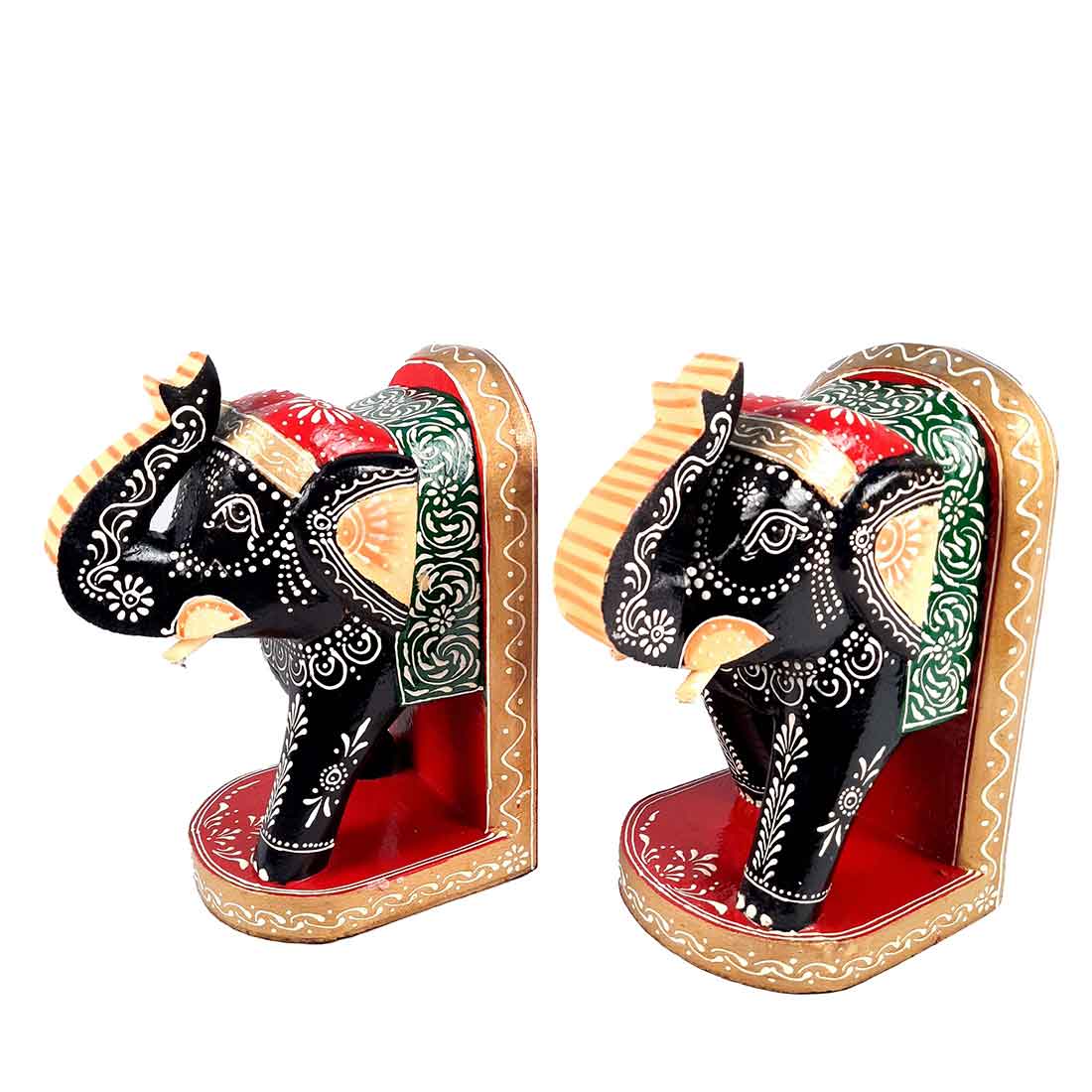 Elephant Design - Bookend for Office Decor - Book Shelf & Home Decor - 9 Inch - ApkaMart