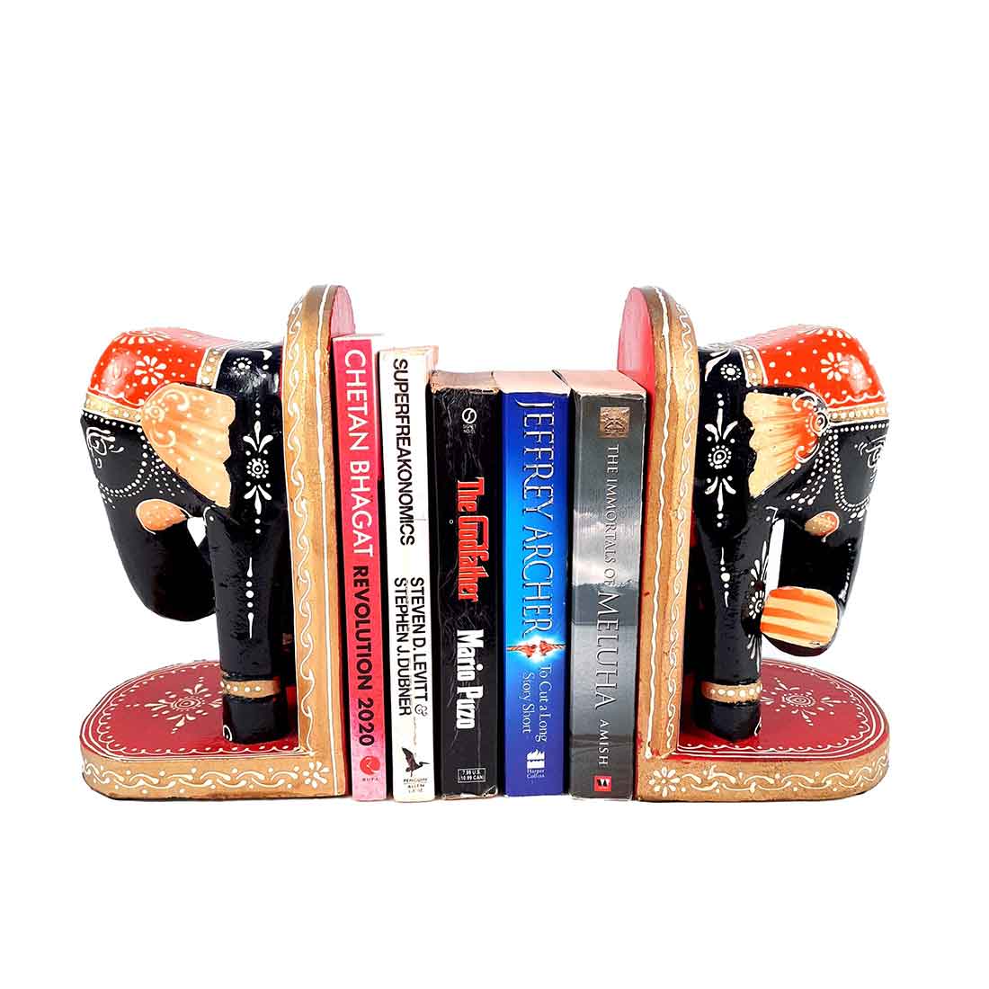 Elephant Design - Bookend for Office Decor - Book Shelf & Home Decor - 9 Inch - ApkaMart