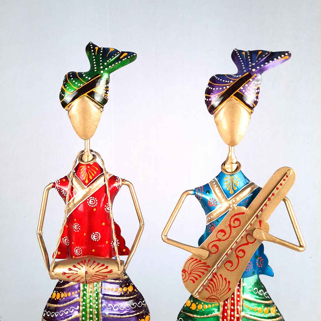 Musician Showpiece - Metal Figurines - For Table Decor & Living Room - 19 Inch - Set of 3 - ApkaMart