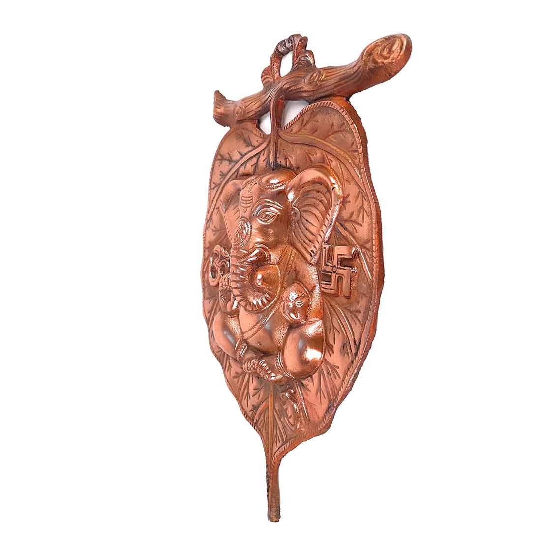 Leaf Ganesh Wall Hanging- Apkamart #size_13 Inch