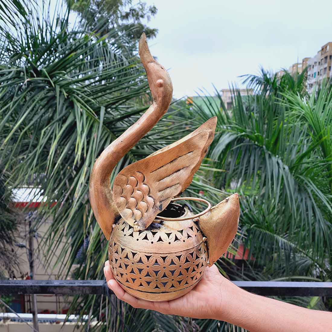 T Light Holder | Tea Light Candle Stand - Bird Design - 13 Inch - ApkaMart