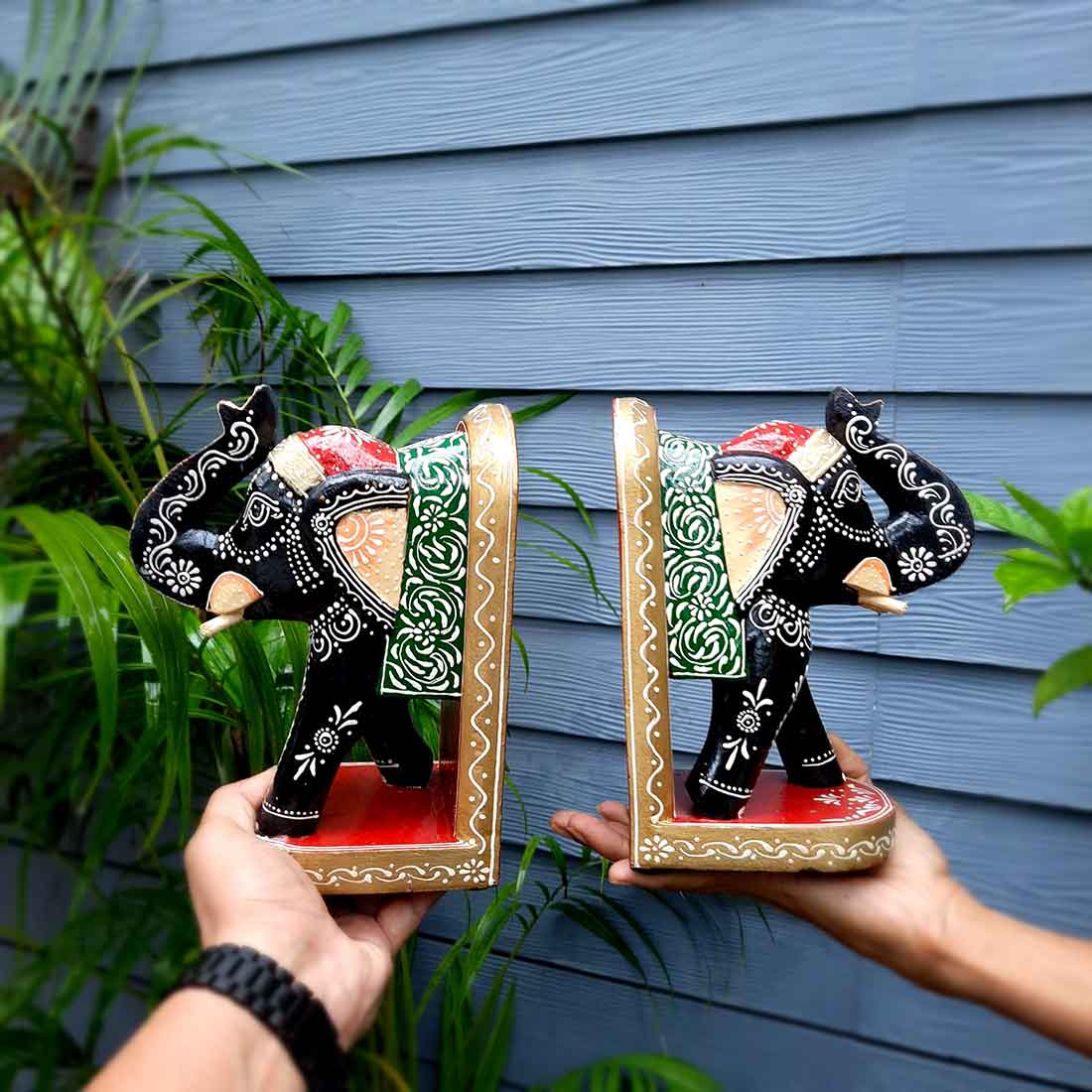 Elephant Design - Bookend for Office Decor - Book Shelf & Home Decor - 9 Inch - ApkaMart