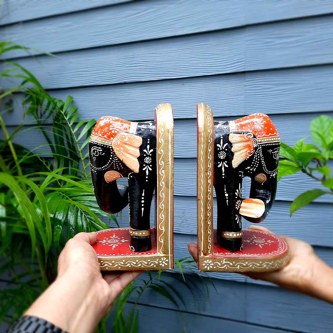 Elephant Design - Bookend for Office Decor - Book Shelf & Home Decor - 9 Inch - ApkaMart