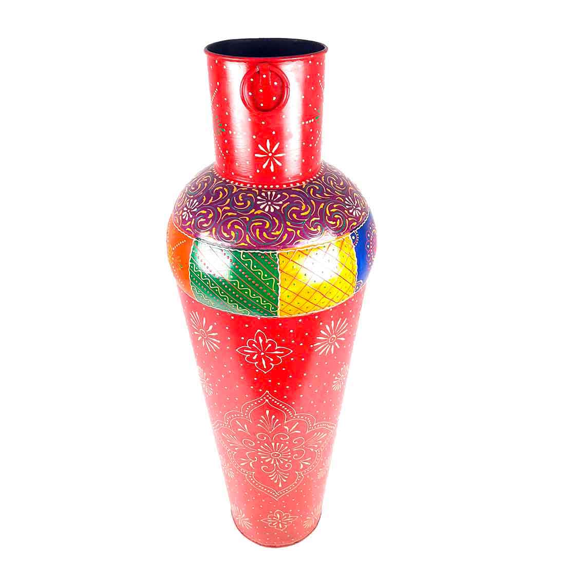 Corner Big Flower Vase | Big Flower Pot - for Living Room - 30 Inch - ApkaMart