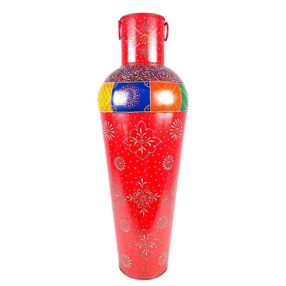 Corner Big Flower Vase | Big Flower Pot - for Living Room - 30 Inch - ApkaMart