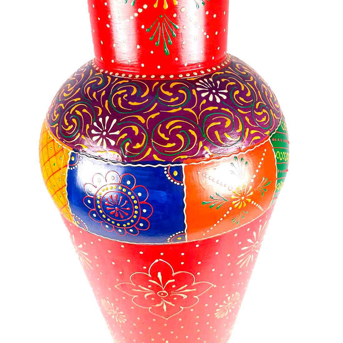 Corner Big Flower Vase | Big Flower Pot - for Living Room - 30 Inch - ApkaMart