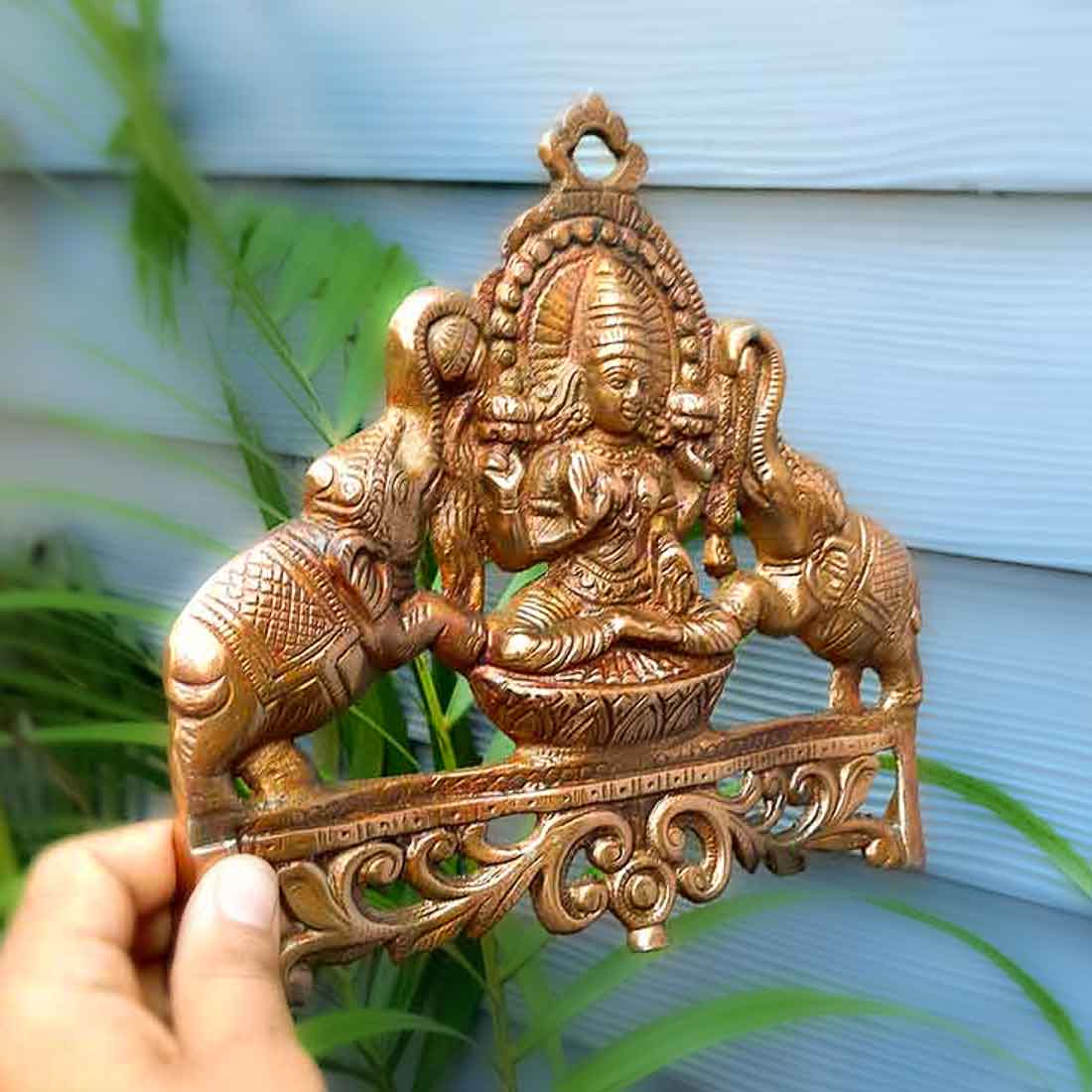 Goddess Laxmi Ji Wall Hanging - Lakshmi Wall Decor - For Puja & Home Decor - 9 Inch - ApkaMart