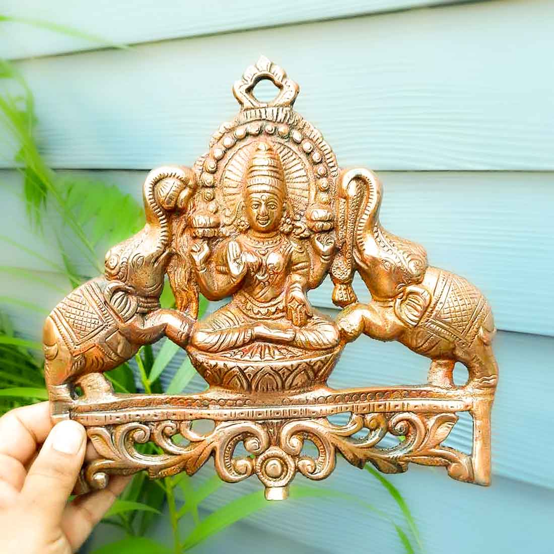 Goddess Laxmi Ji Wall Hanging - Lakshmi Wall Decor - For Puja & Home Decor - 9 Inch - ApkaMart