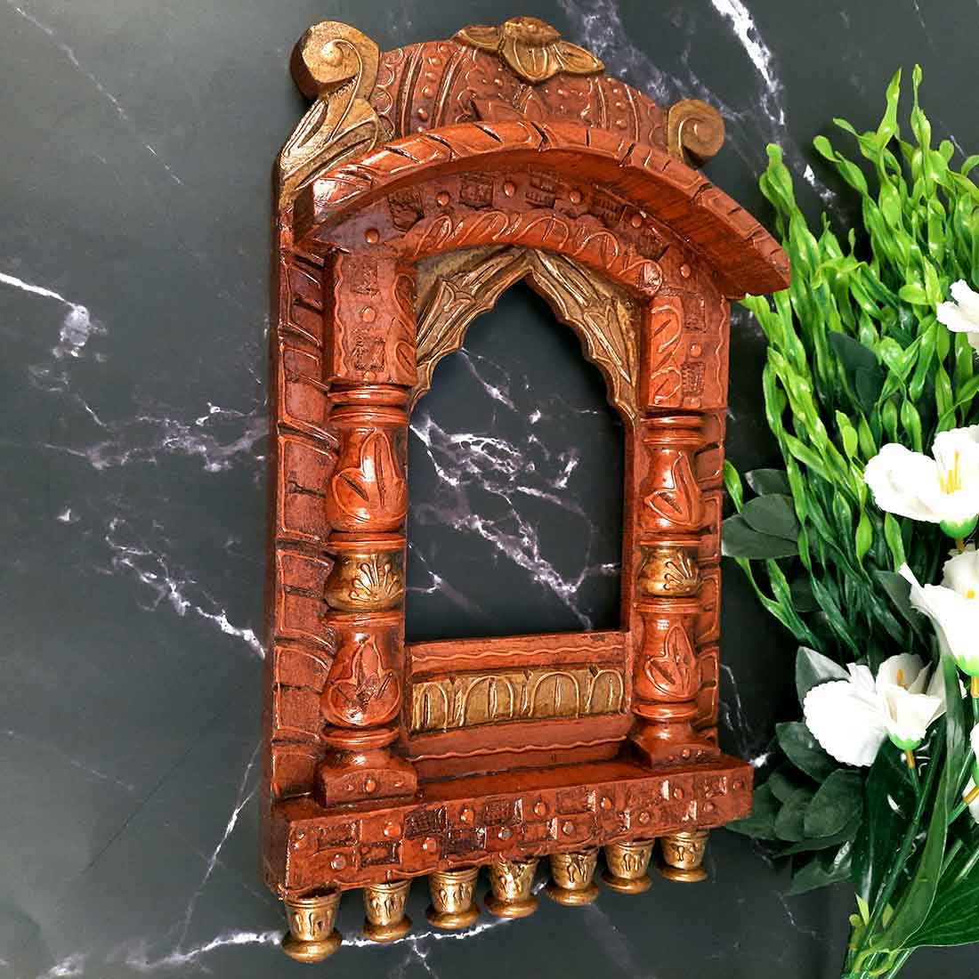 Jharokha - Wood Wall Decor - 16 Inch - ApkaMart