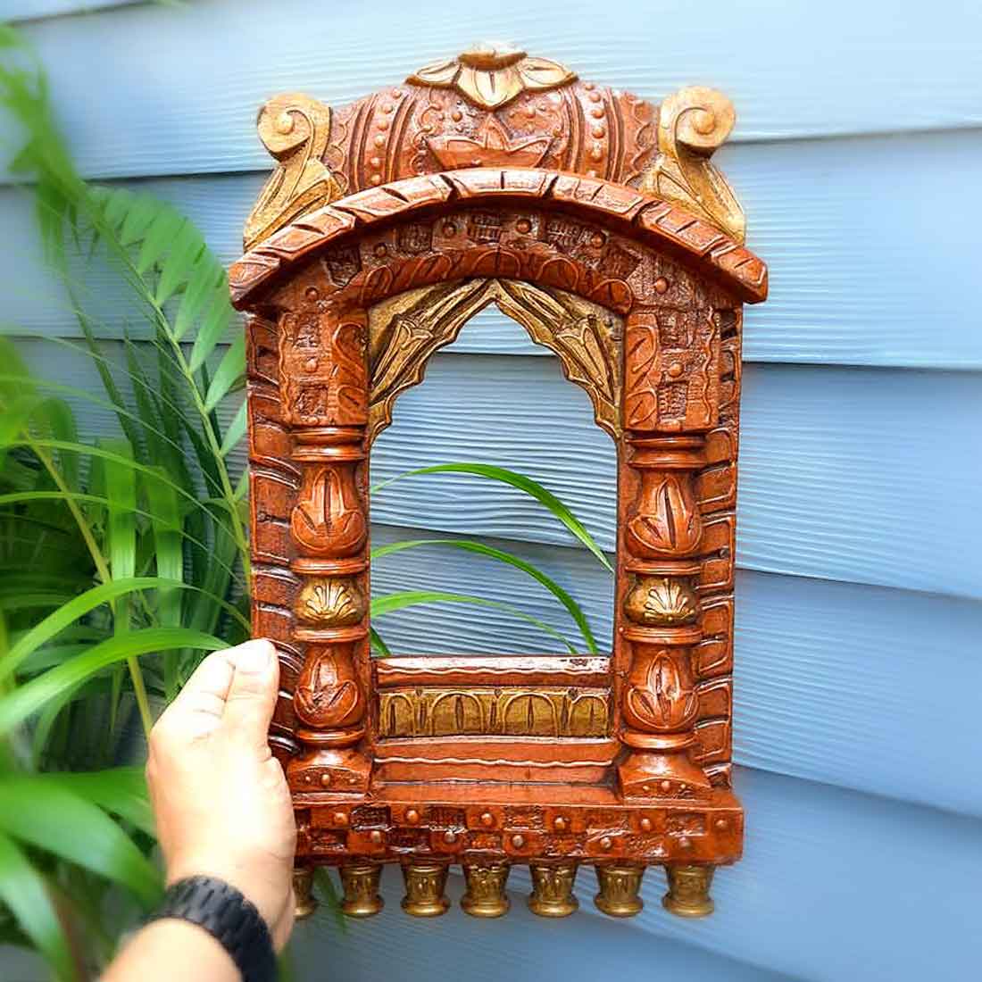 Jharokha - Wood Wall Decor - 16 Inch - ApkaMart