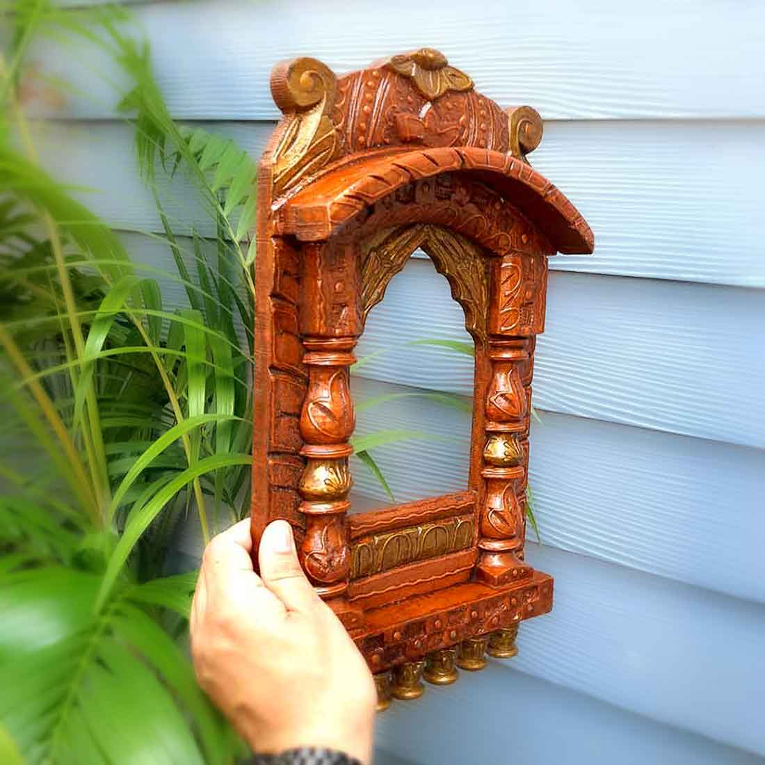 Jharokha - Wood Wall Decor - 16 Inch - ApkaMart