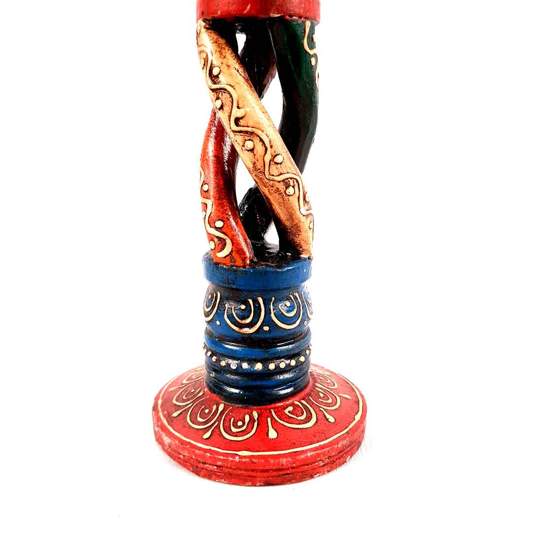 Candle Holder Stands | Tea Light Holders | Tea Light Candle Stand - Wooden Pillar Design  - For Home, Table, Living Room, Dining Table Decor  & Gifts - 9 Inch