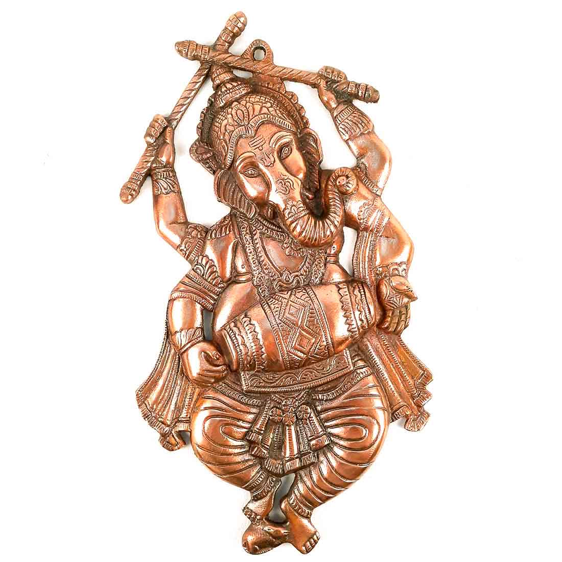 Ganesh Wall Hanging Idol | Lord Ganesha Dancing Pose Wall Statue Decor | Ganpati Idol for Home, Living Room, Puja & Religious Decor - 18 Inch