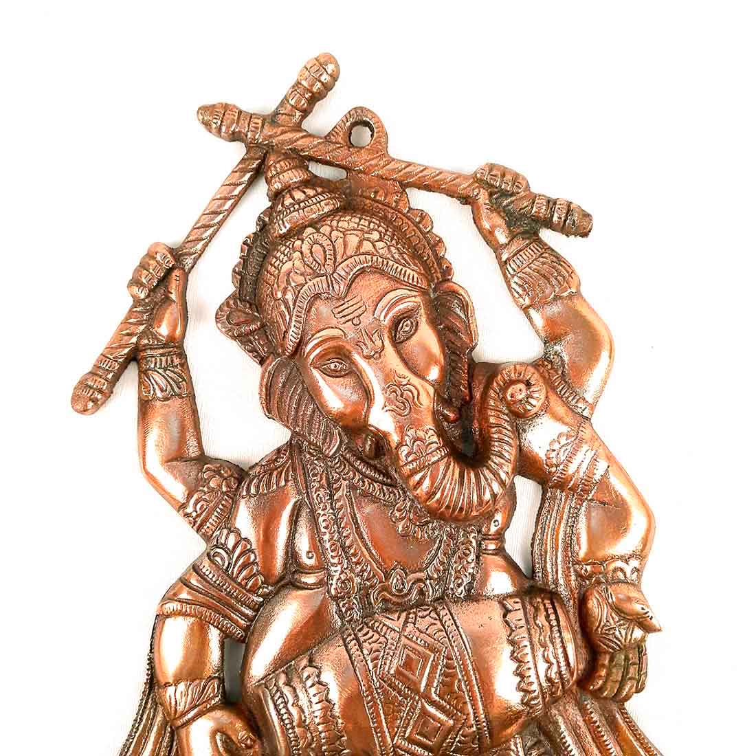 Ganesh Wall Hanging Idol | Lord Ganesha Dancing Pose Wall Statue Decor | Ganpati Idol for Home, Living Room, Puja & Religious Decor - 18 Inch