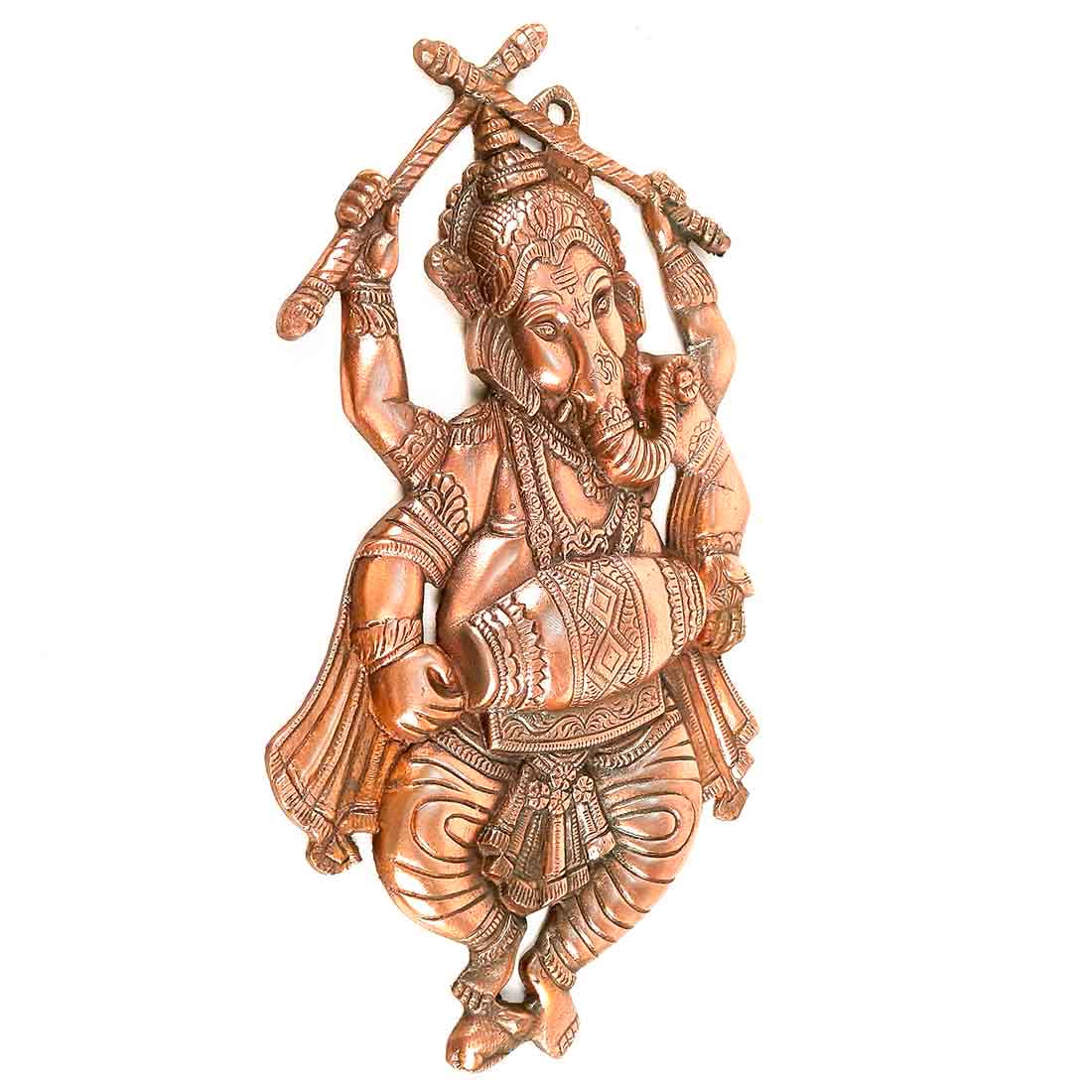 Ganesh Wall Hanging Idol | Lord Ganesha Dancing Pose Wall Statue Decor | Ganpati Idol for Home, Living Room, Puja & Religious Decor - 18 Inch