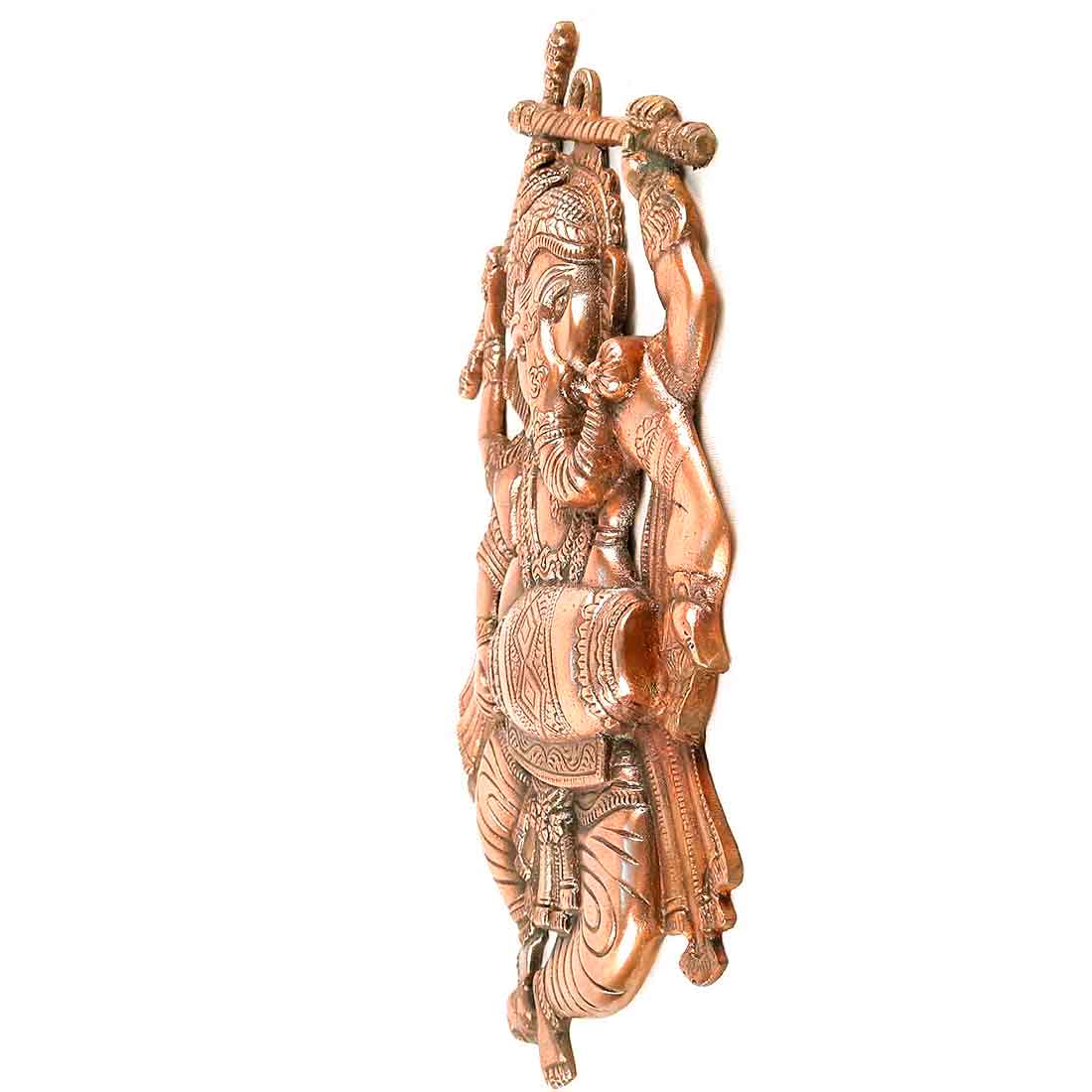 Ganesh Wall Hanging Idol | Lord Ganesha Dancing Pose Wall Statue Decor | Ganpati Idol for Home, Living Room, Puja & Religious Decor - 18 Inch