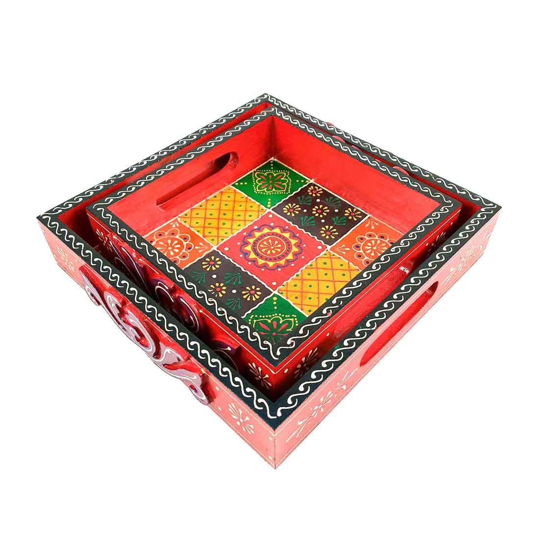 Wooden Tray Set of 2 - Apkamart