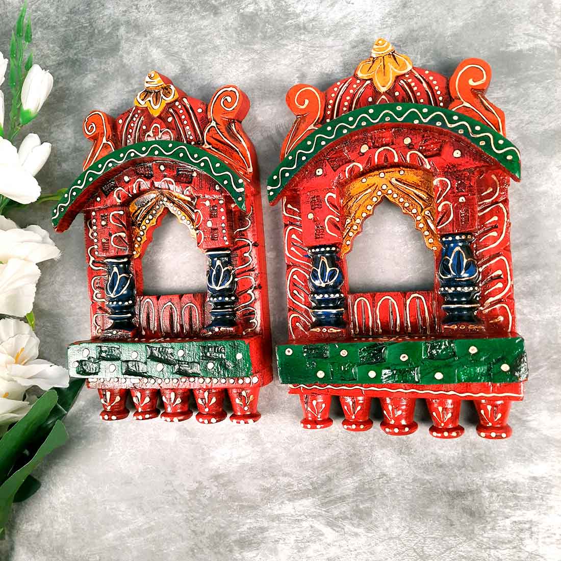 Jharokha Wall hanging - For Home Decor & Gifts - 10 Inch- Apkamart #style_Pack of 2