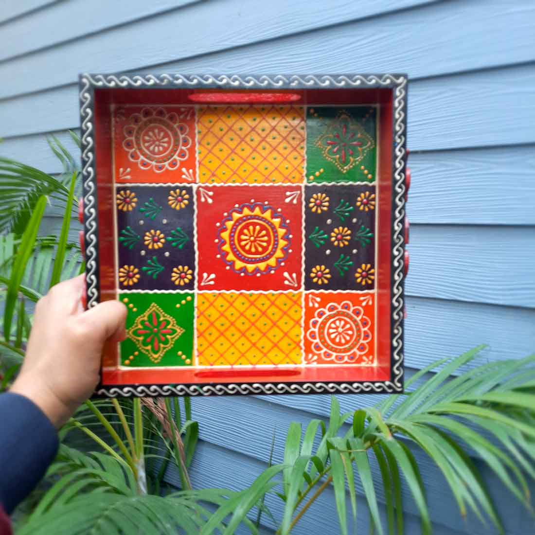 Wooden Serving Tray -10 inch-Apkamart